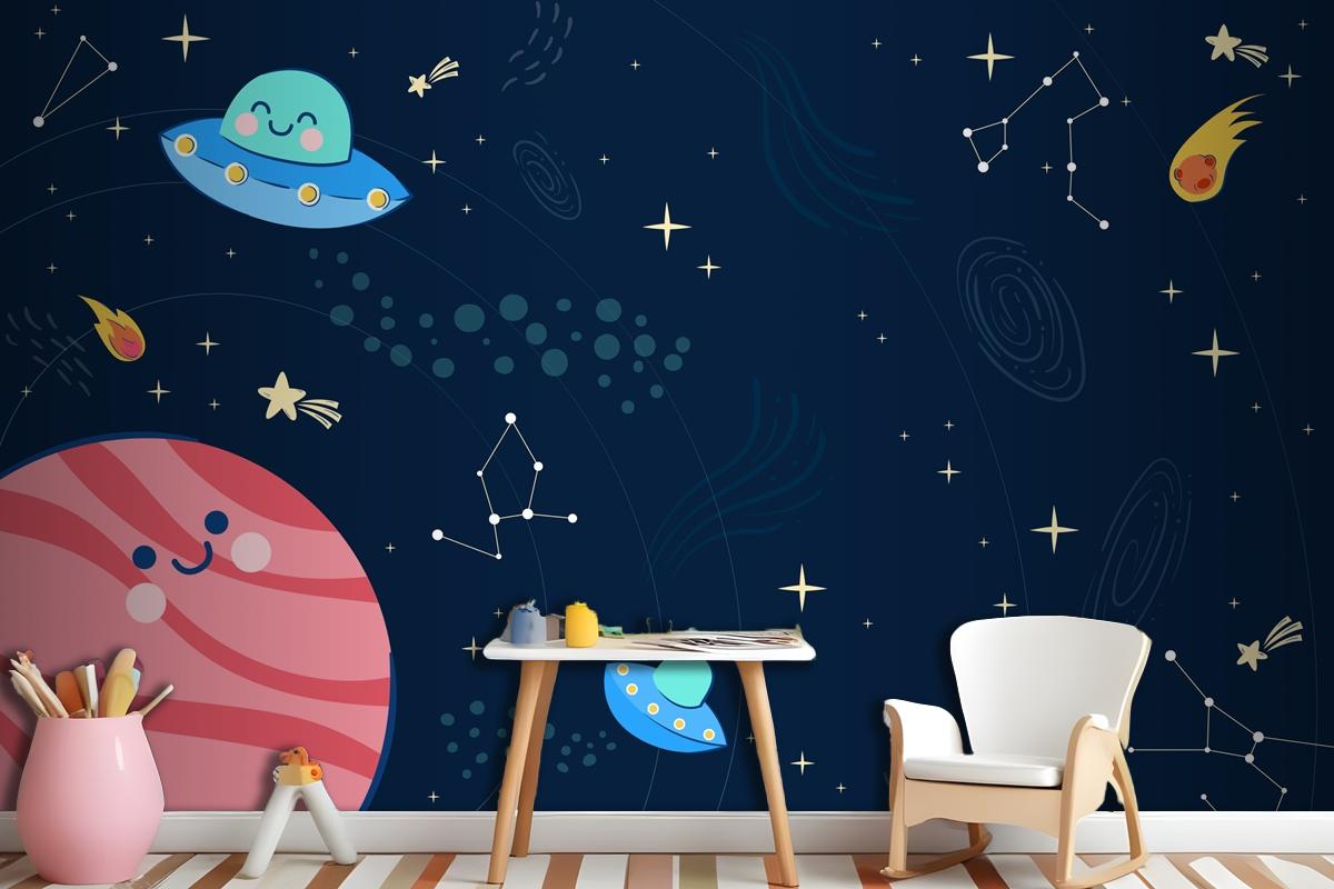 Children Space Boys Wallpaper Mural