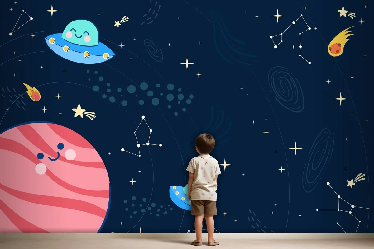 Children Space Boys Wallpaper Mural