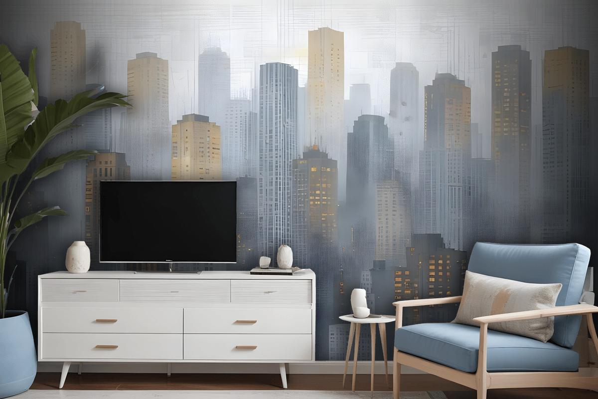 City Silhouette Wallpaper Mural