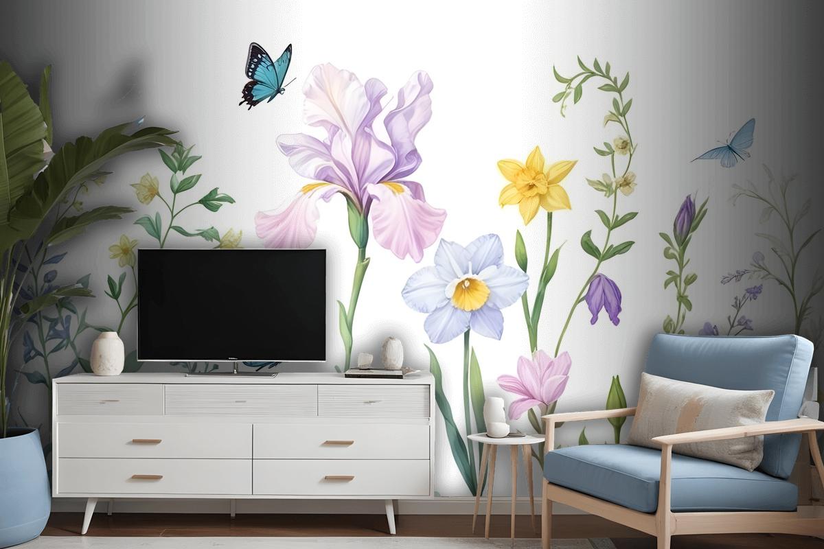 Colorful Flower Garden Wallpaper Mural