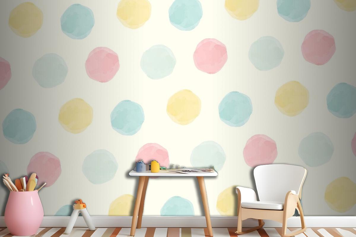 Colorful Geometric Seamless Pattern Background Design Girl Wallpaper Mural