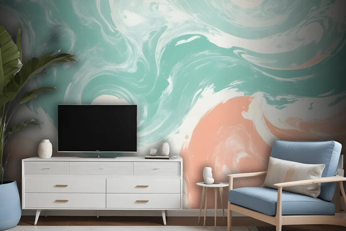 Colorful Soft Brush Painting Wallpaper Mural