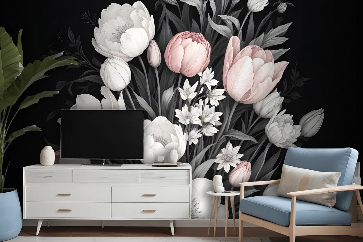 Dutch Floral Bouqet Wallpaper Mural