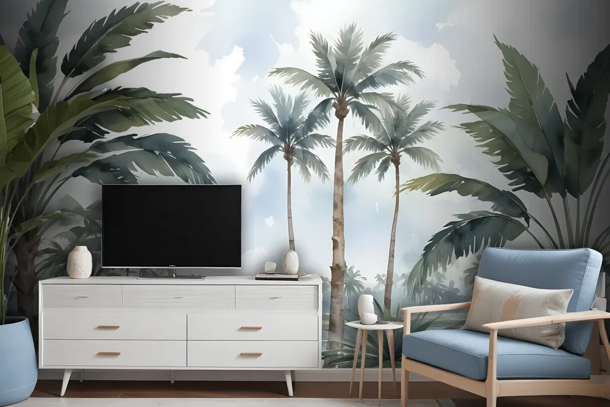 Exotic Forest On Seaside Wallpaper Mural