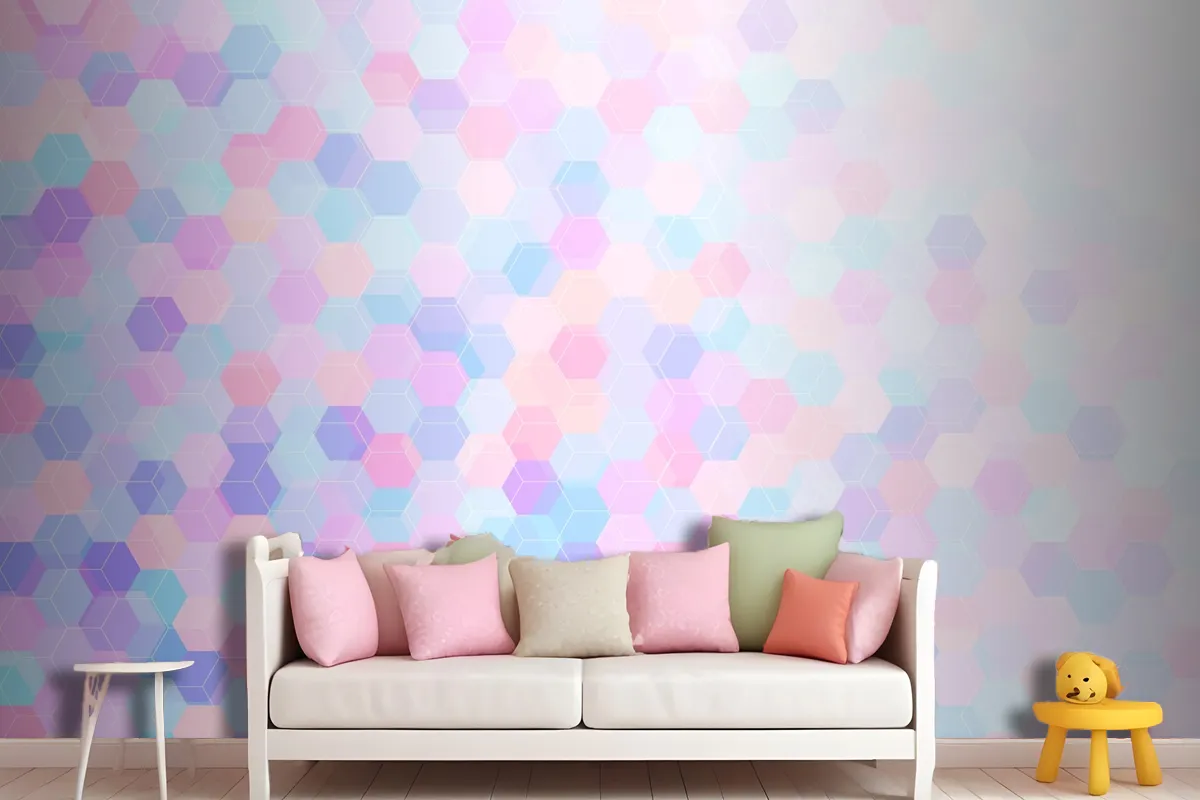 Flat Polygonal Background Wallpaper Mural