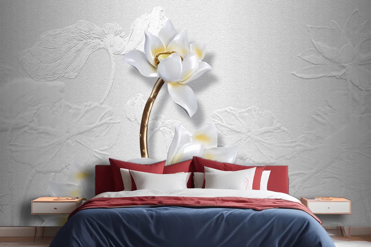 Flower Decoration Design Beautiful Wallpaper Mural