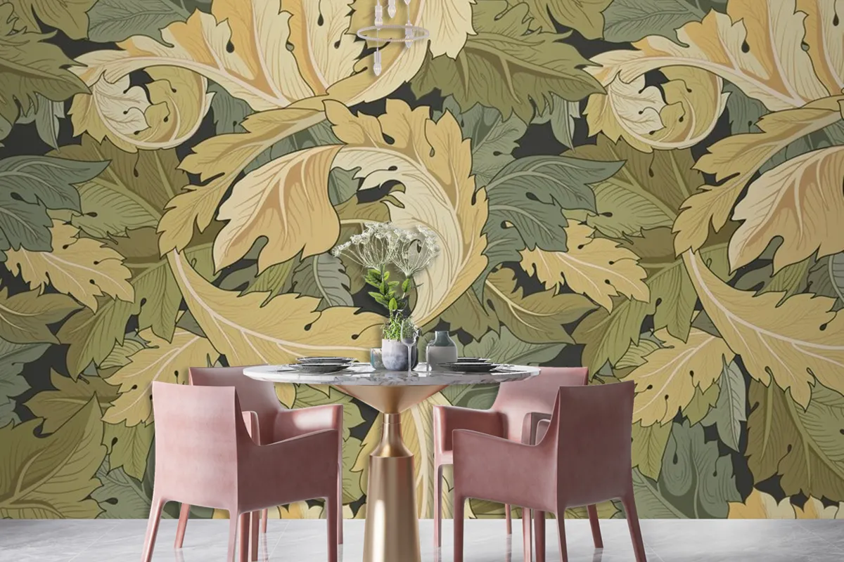 Flower Garden Dining Room Wallpaper Mural