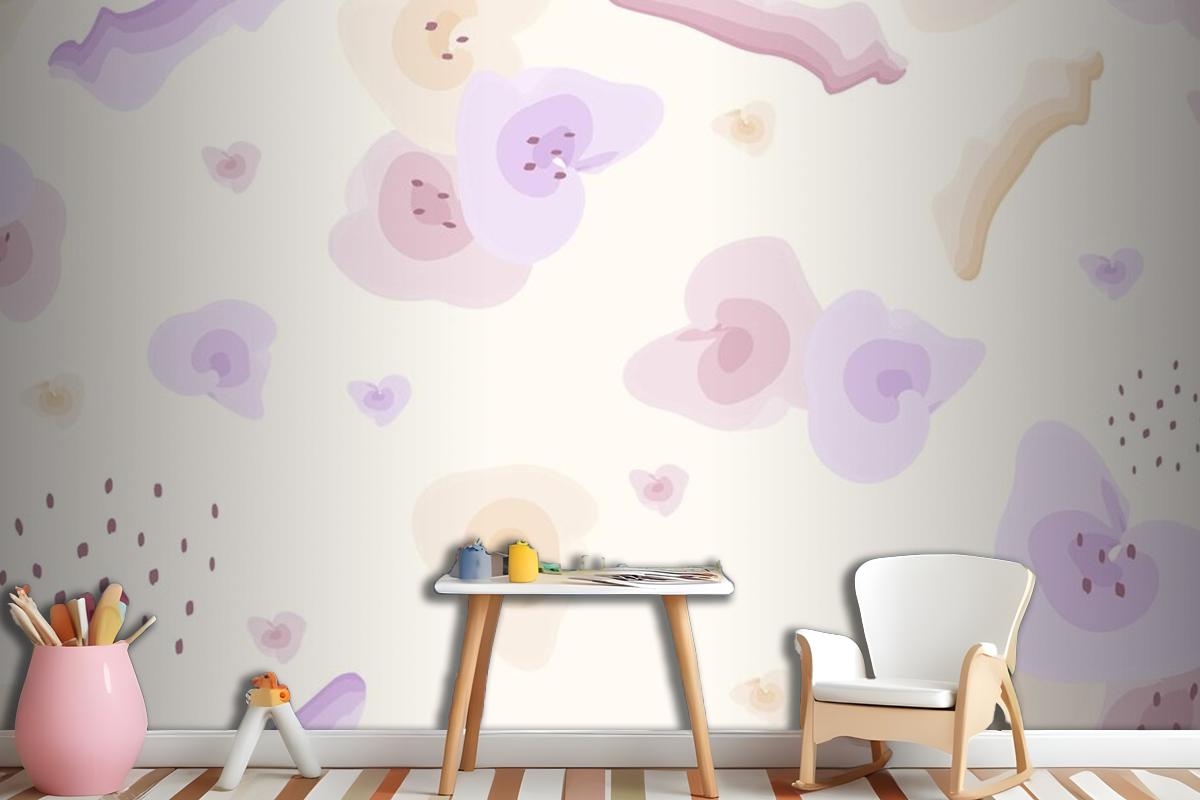 Flower Pastel Watercolor Wallpaper Pattern Wallpaper Mural