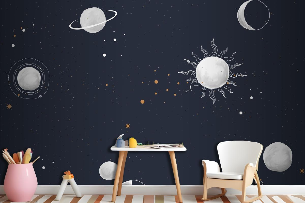 Galaxy Space Boys Wallpaper Mural