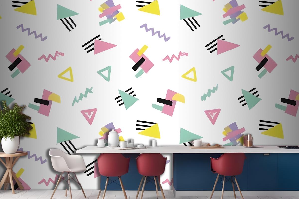 Geometric 90S Wallpaper Mural