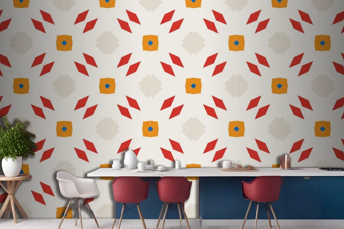 Geometric Shape Abstract Kitchen Wallpaper Mural