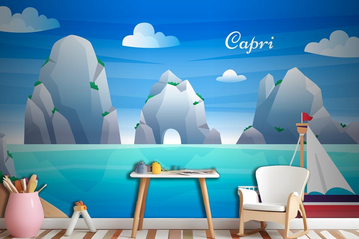 Gradient Capri Wallpaper Mural