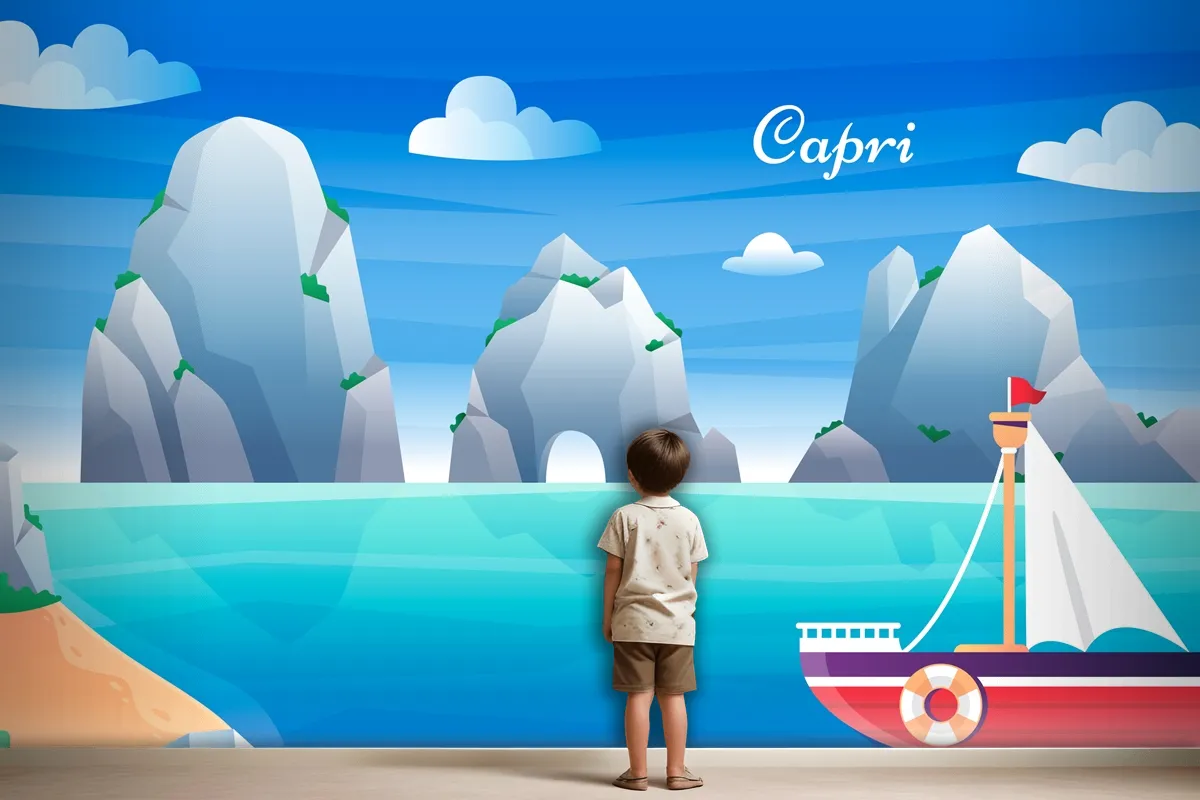 Gradient Capri Wallpaper Mural