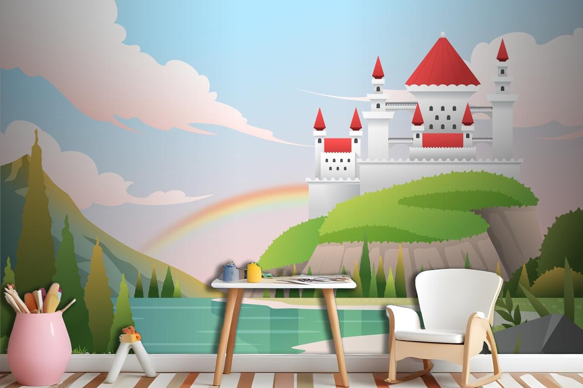 Gradient Fairytale Background Kids Wallpaper Mural