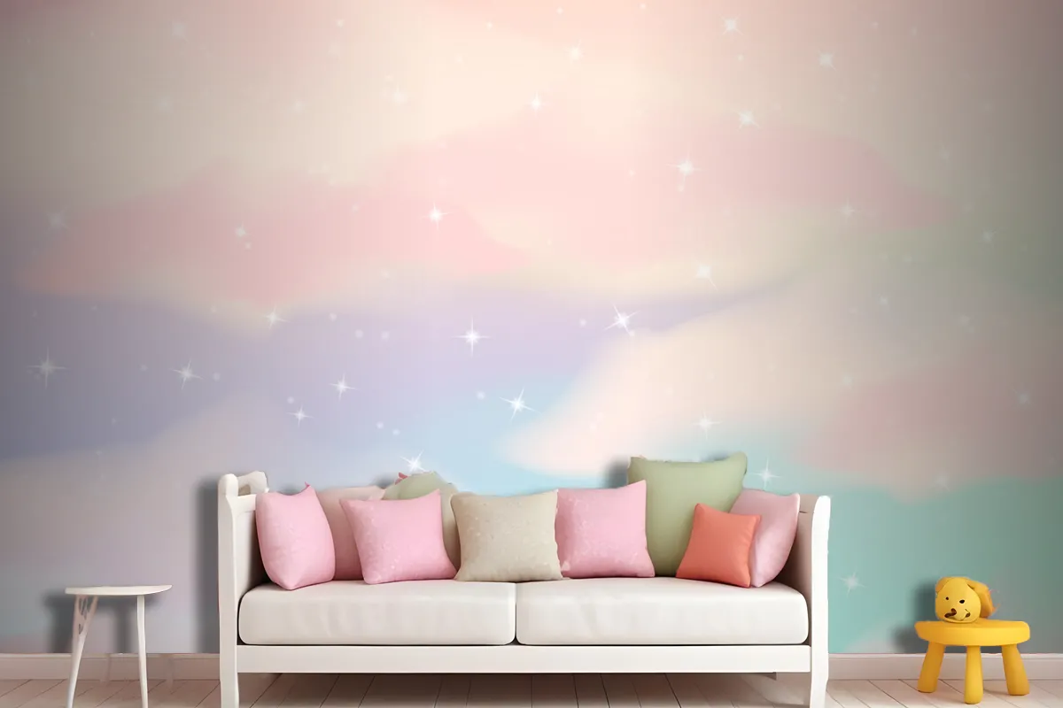 Gradient Pastel Sky Background Wallpaper Mural