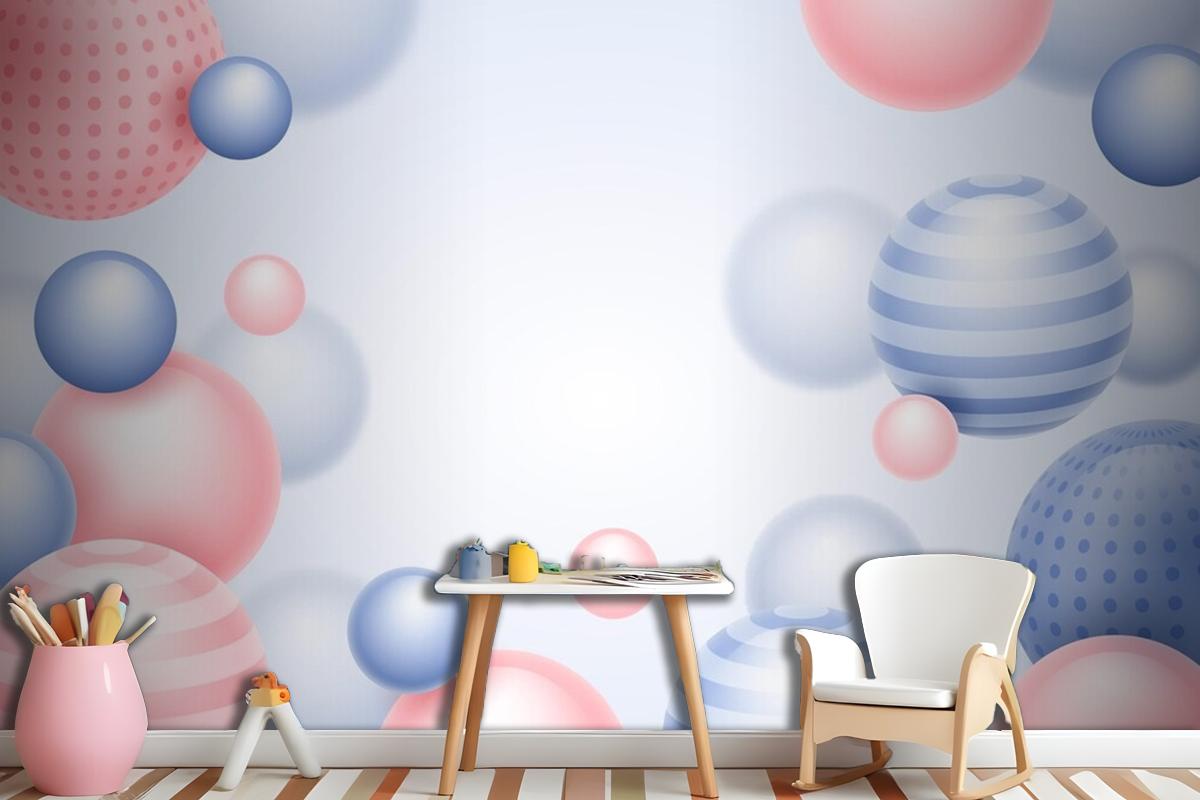 Gradient Spheres Background Wallpaper Mural