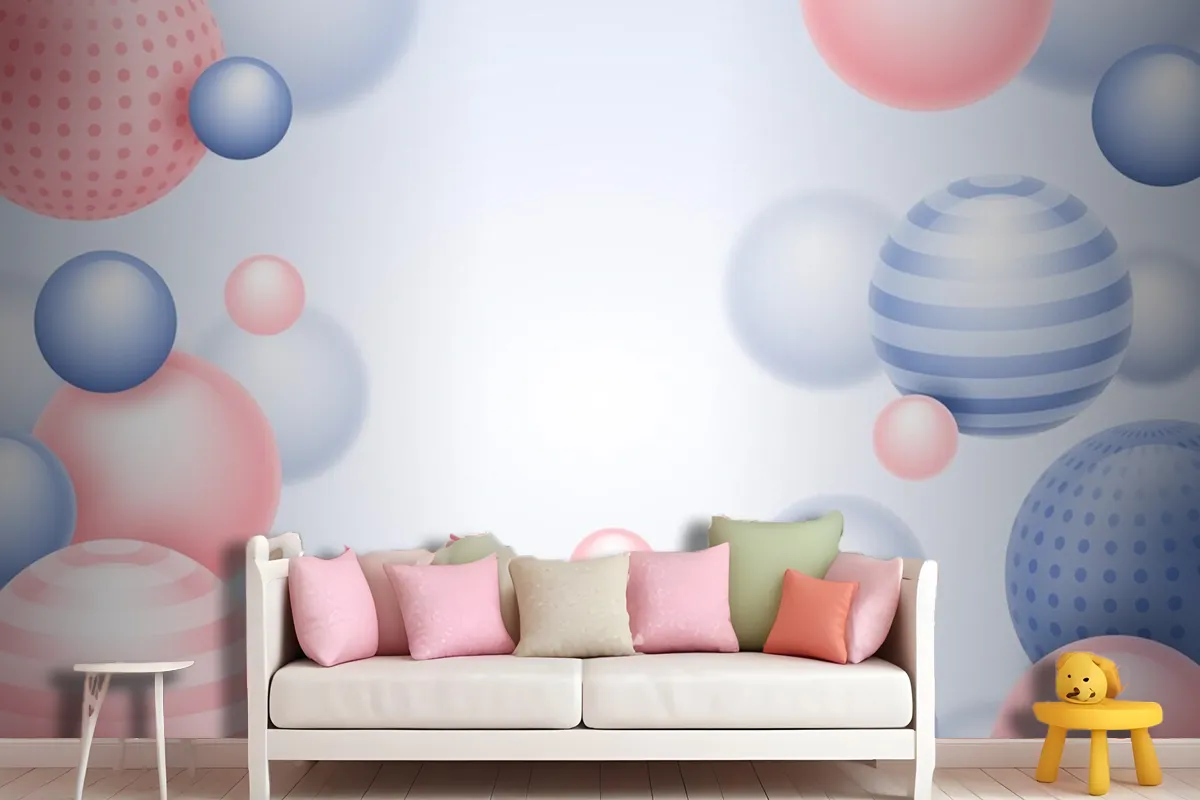 Gradient Spheres Background Wallpaper Mural