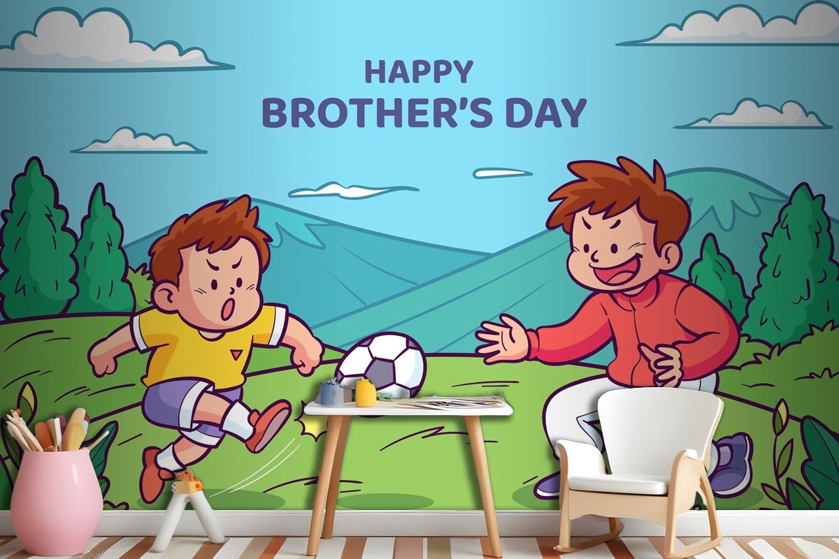 Hand Drawn Brothers Day Wallpaper Mural