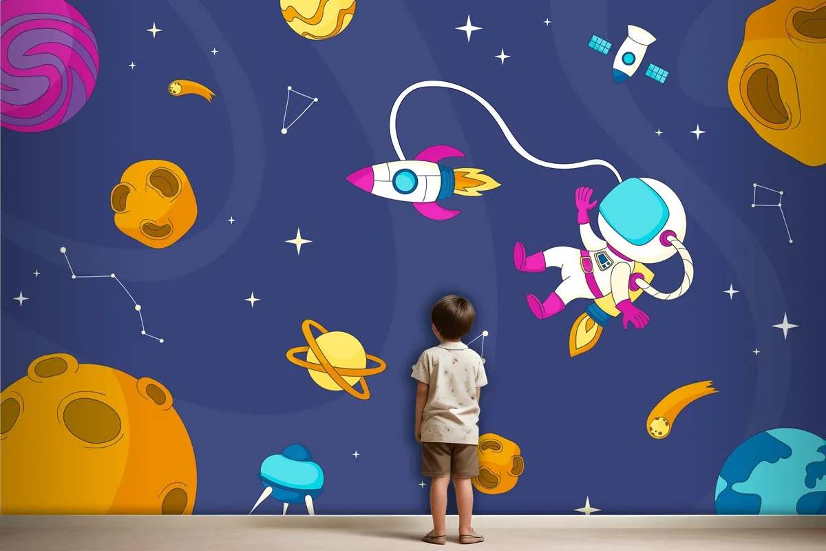 Hand Drawn Galaxy Boys Wallpaper Mural