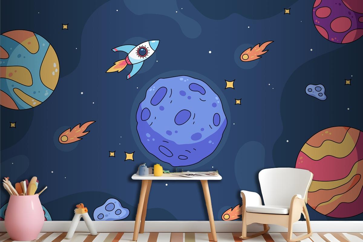 Hand Drawn Galaxy Wallpaper Mural