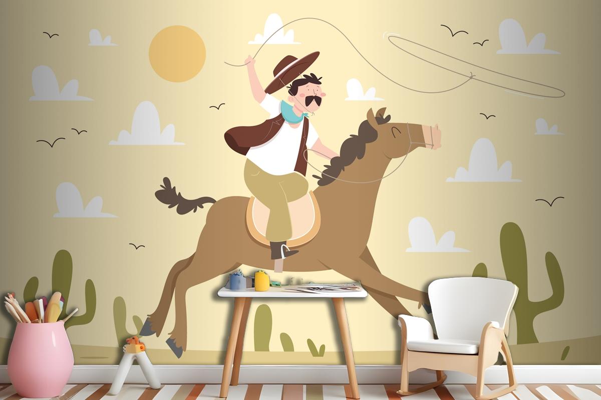 Hand Drawn Gaucho Background Wallpaper Mural