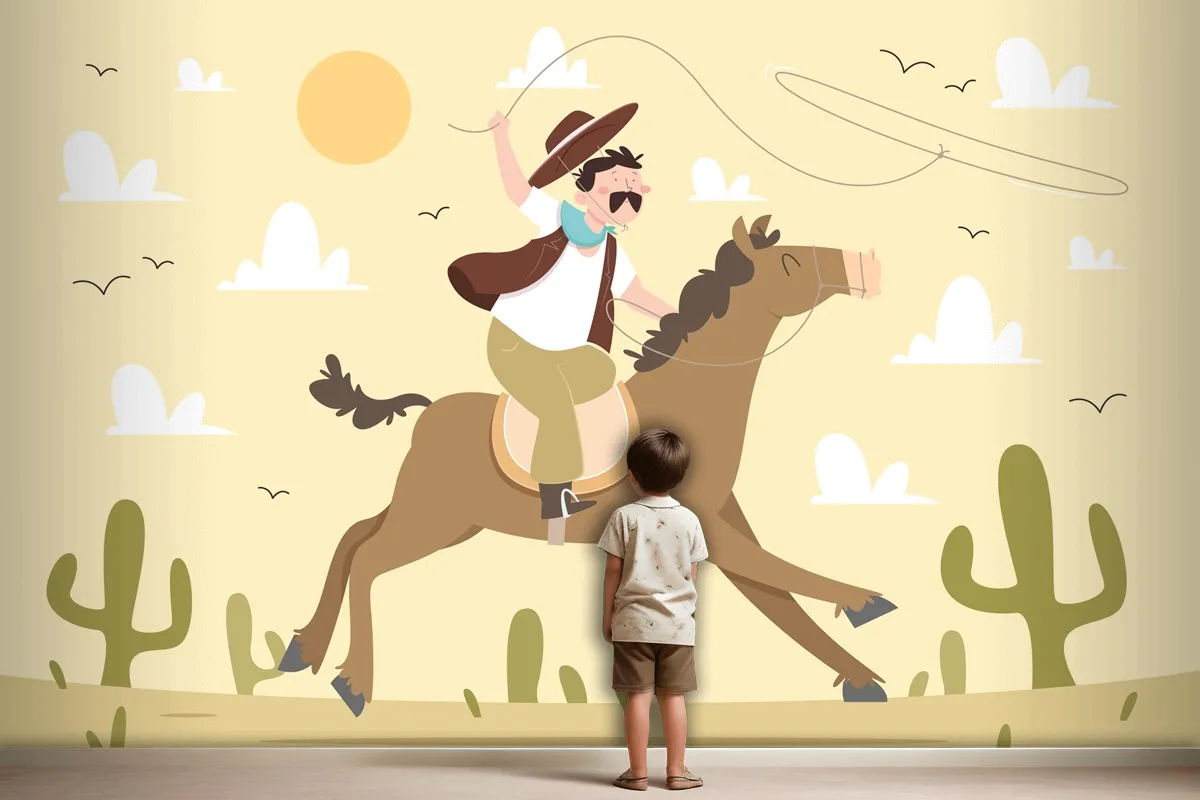 Hand Drawn Gaucho Background Wallpaper Mural