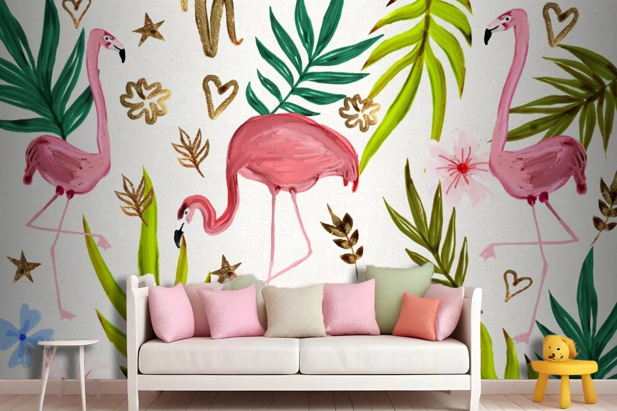 Hand Painted Watercolor Summer Wallpaper Mural