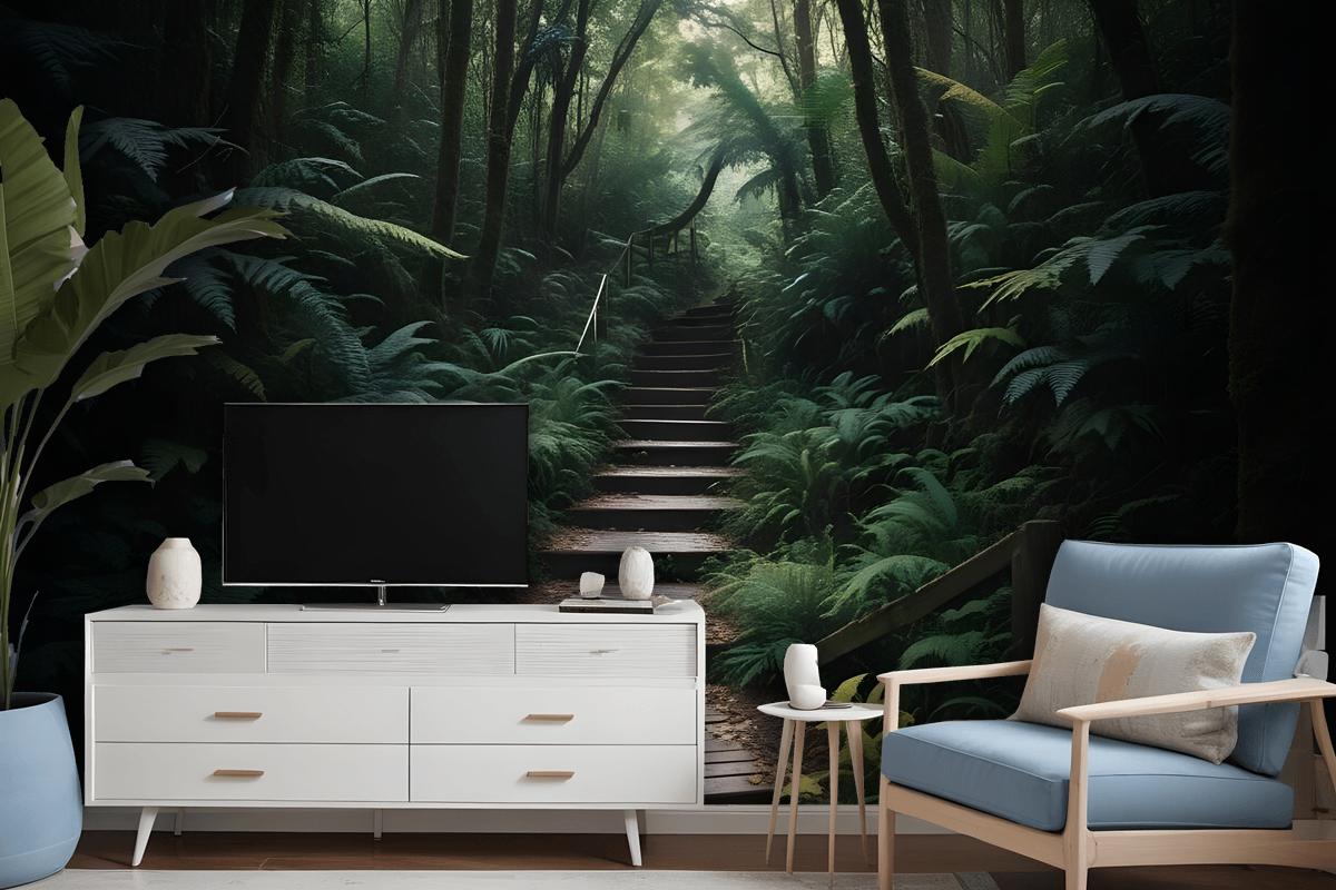 Jungle Pathway Wallpaper Mural