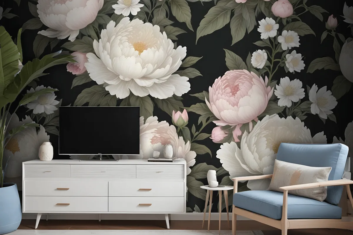 Light Blossom Flowers Wallpaper Mural