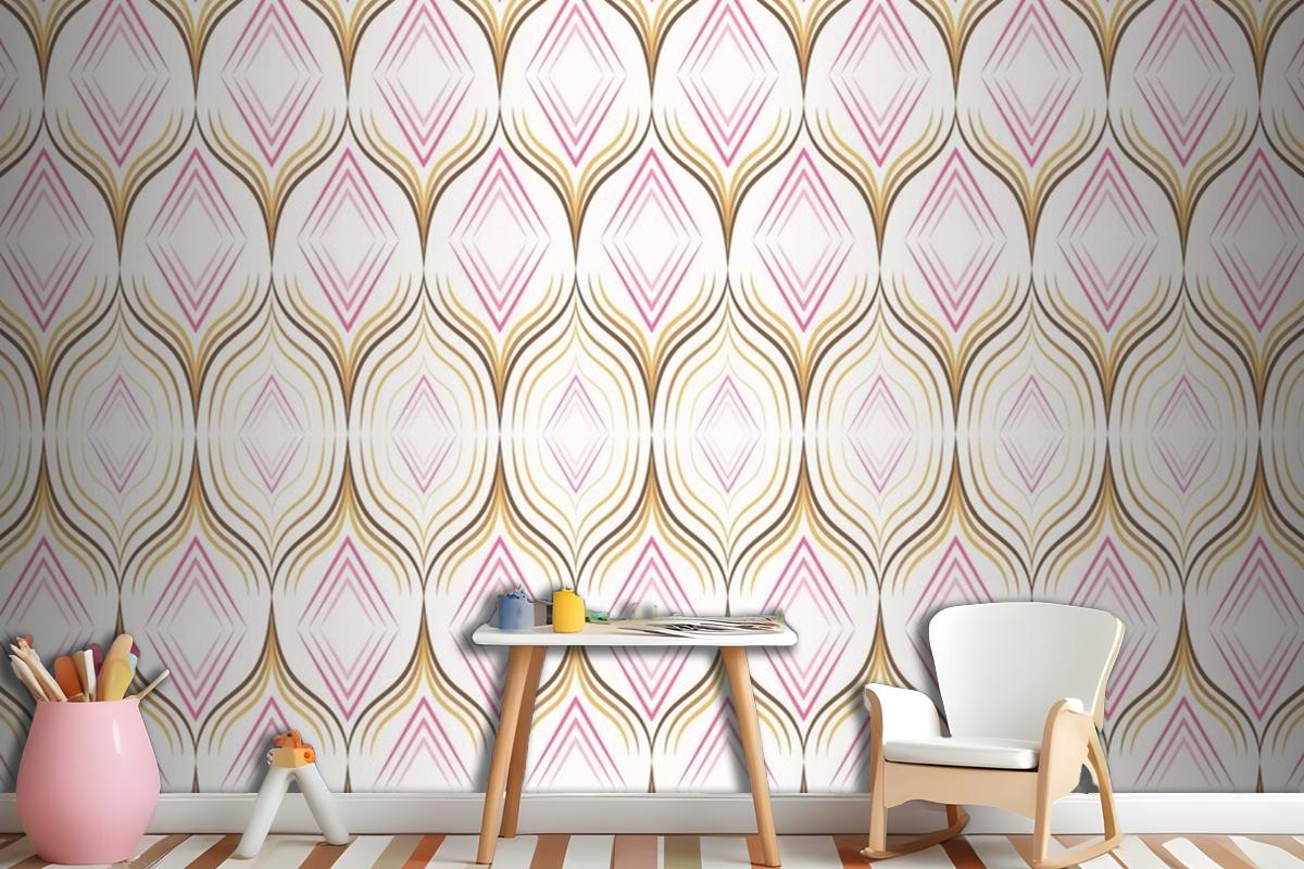 Luxury Silk Fabric Seamless Pattern Wallpaper Mural