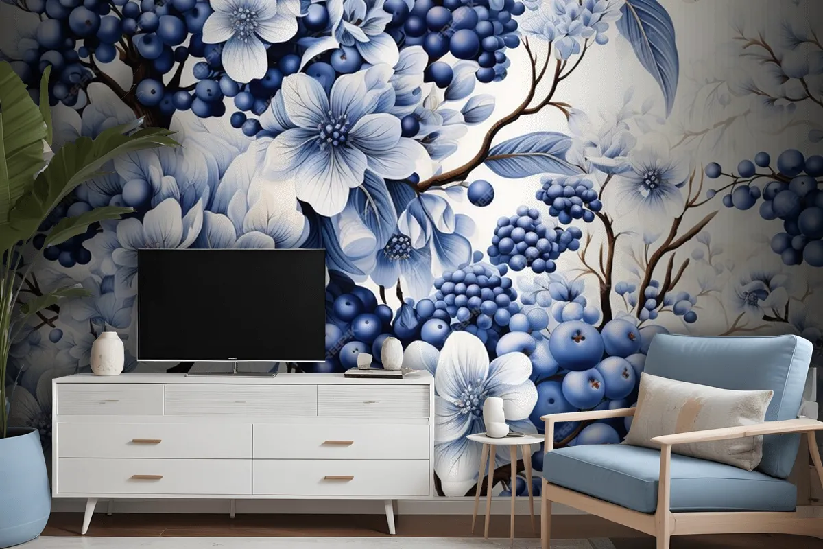 Merry Christmas And New Year Decoration Wallpaper Mural