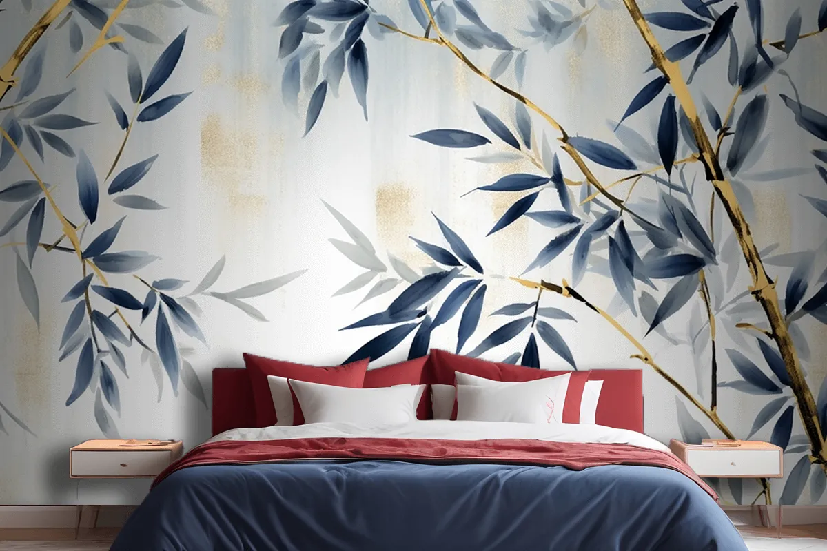 Modern Abstract Art Watercolor Floral Wallpaper Mural