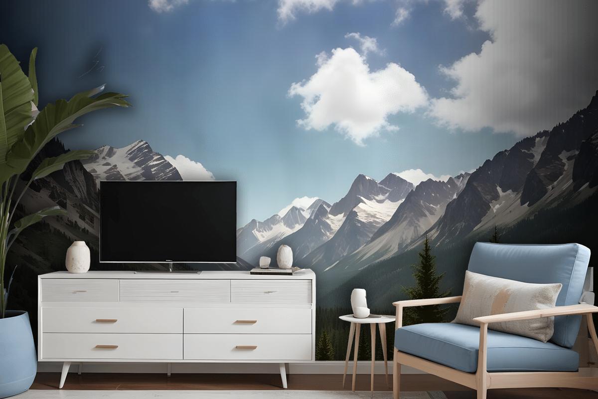 Mountain Forest Landscape Wallpaper Mural