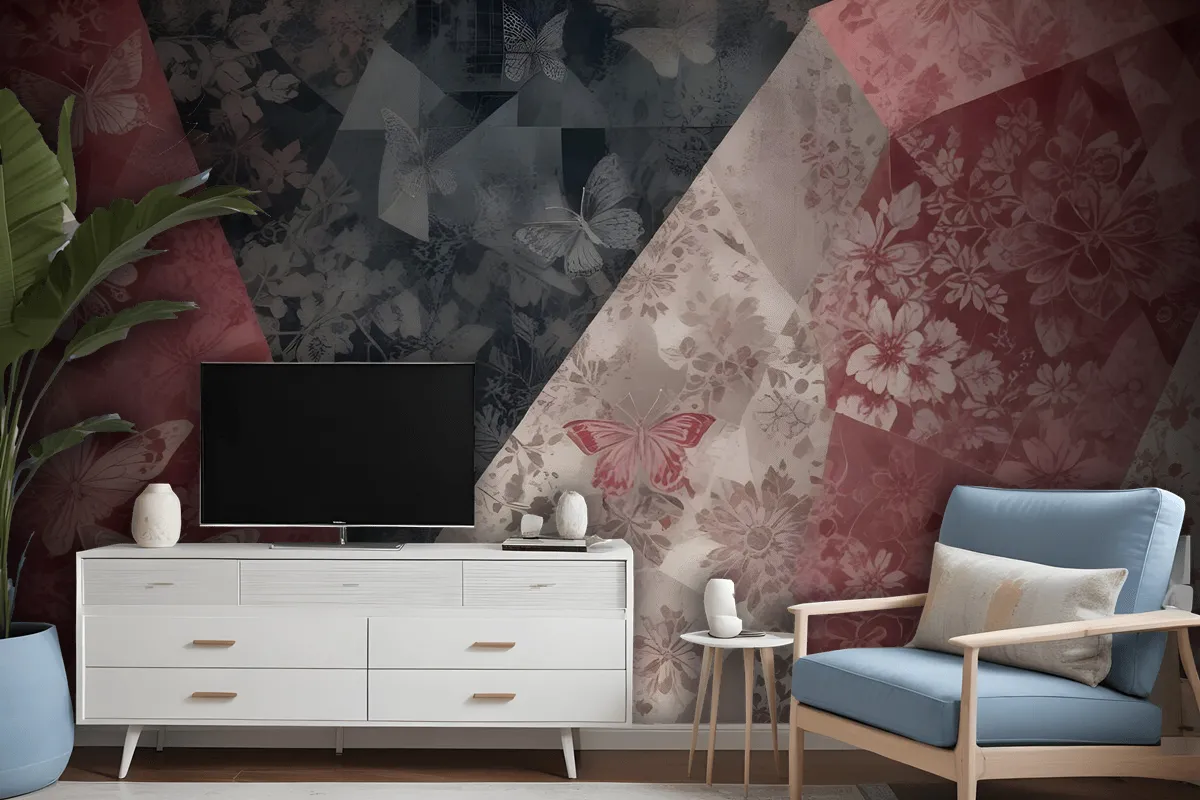 Patchwork Patterned Wallpaper Mural