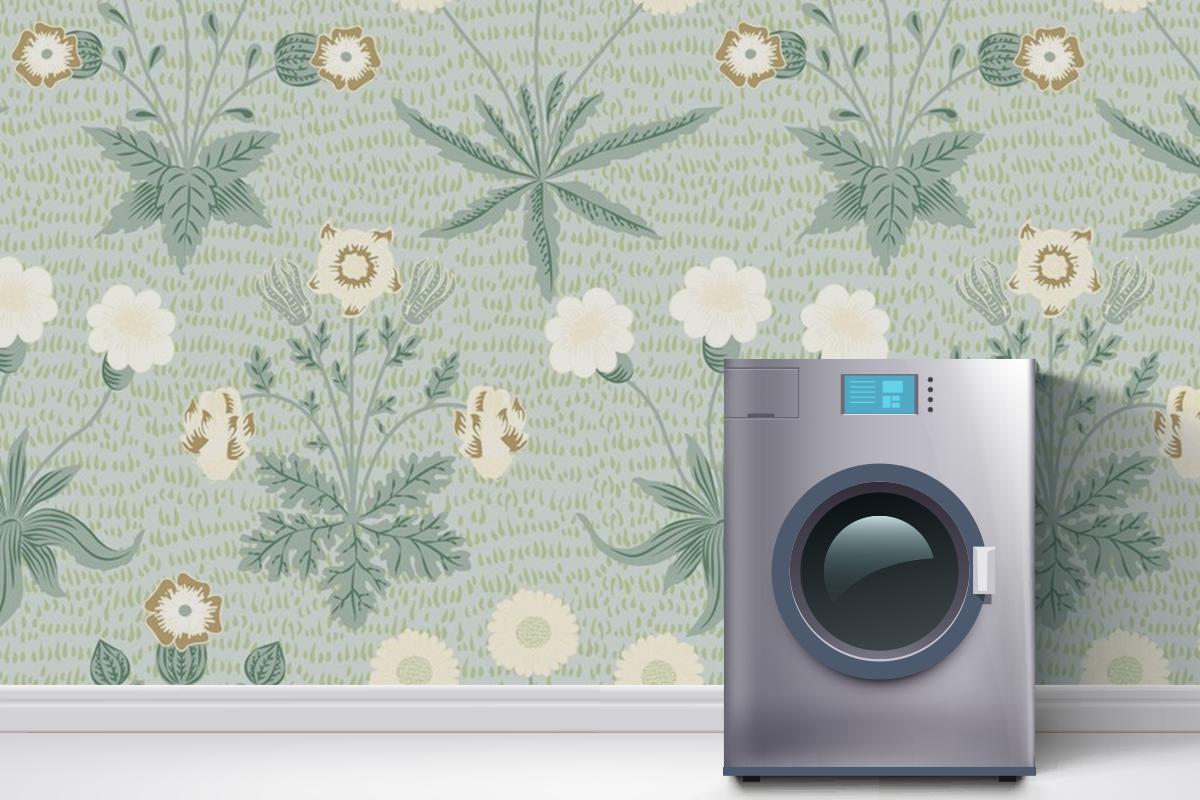 Pattern Floral Laundry Room Wallpaper Mural