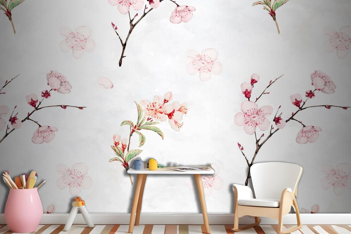 Plum Blossom Pattern Wallpaper Mural