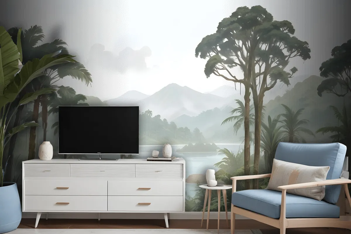 Rainforest Nature Tree Landscape Wallpaper Mural