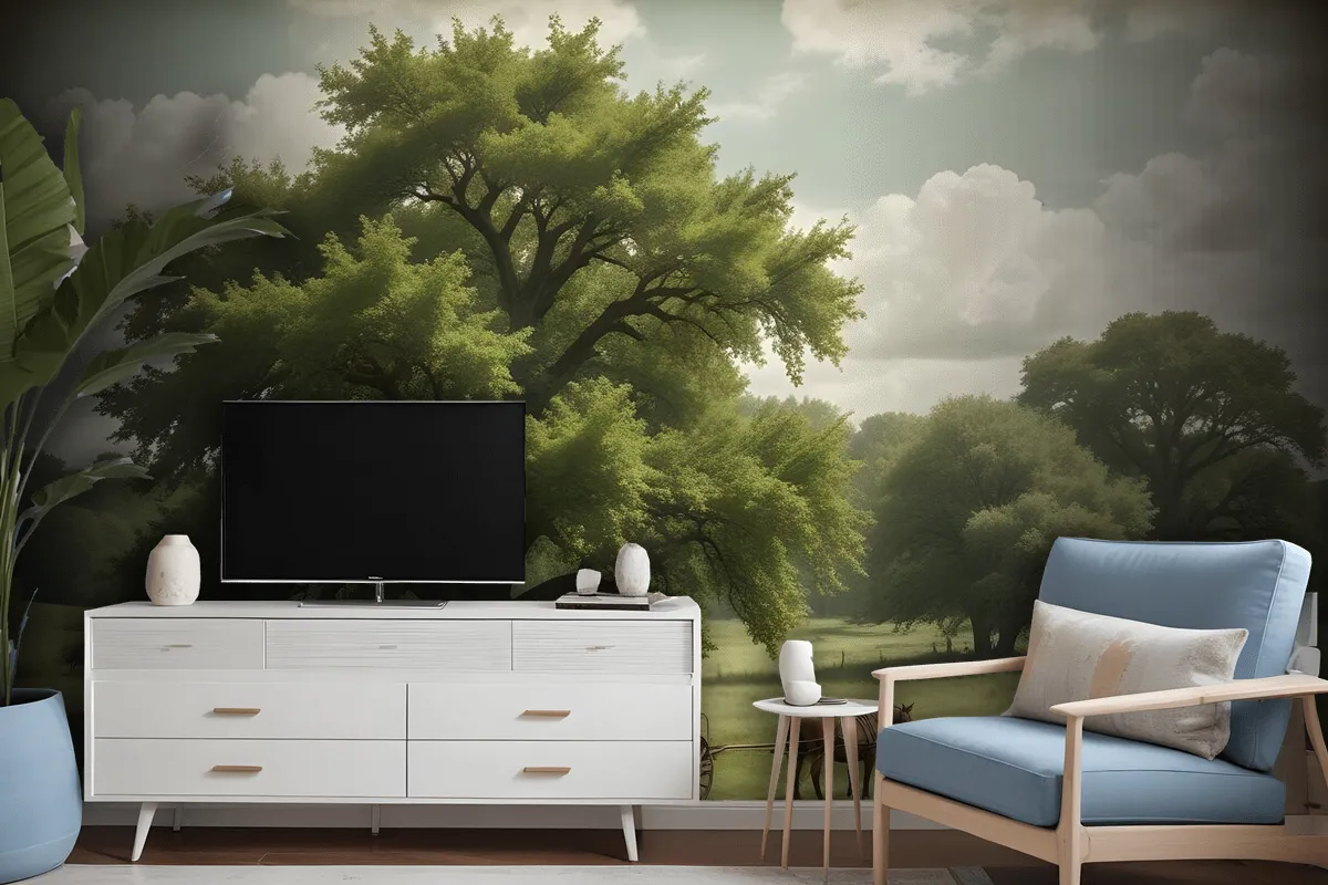 Rural Life View Wallpaper Mural