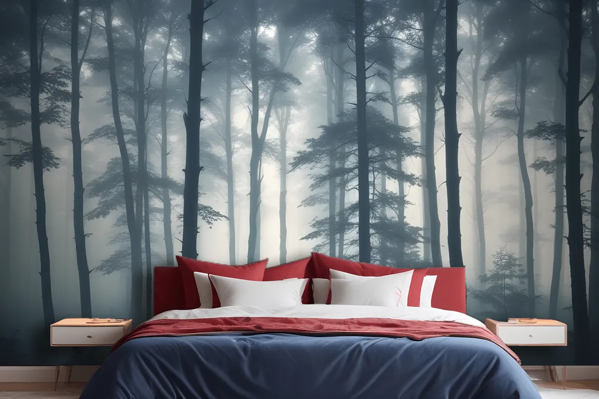 Sea Of Trees Forest Wallpaper Mural