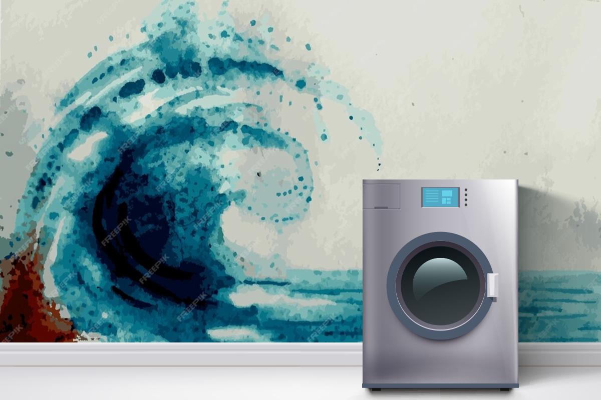 Seascapes Watercolor Laundry Room Wallpaper Mural