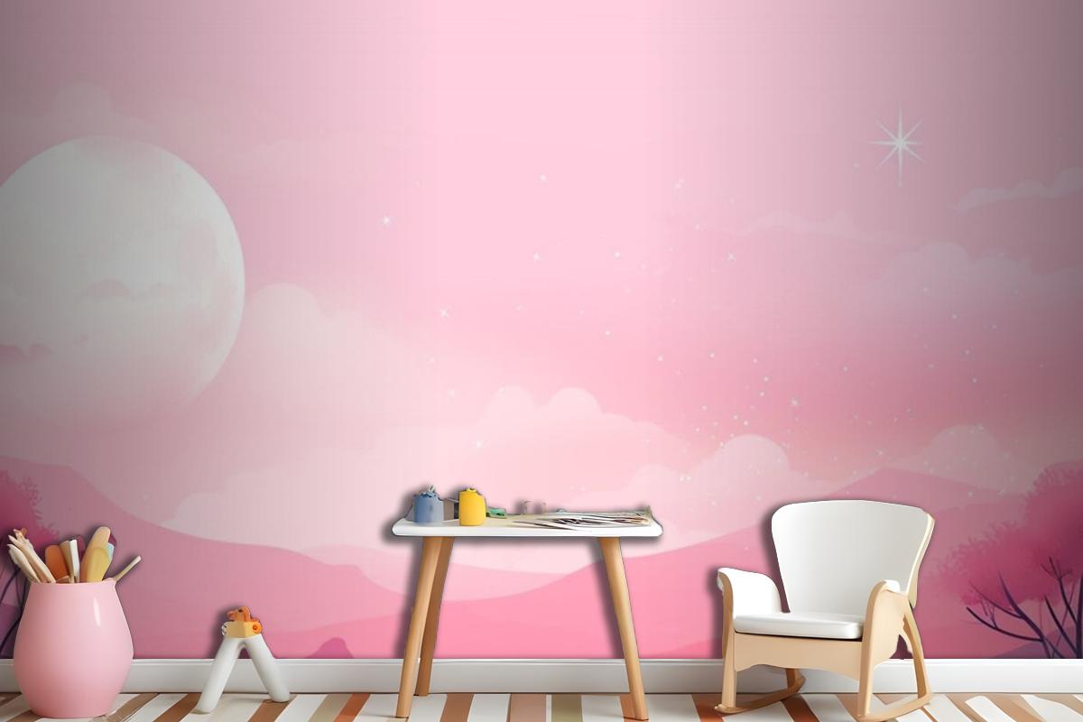 The Moon Is In The Sky Wallpaper Mural