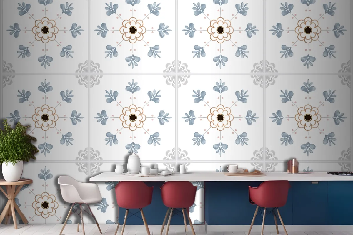 Tiles Textured Pattern Wallpaper Mural