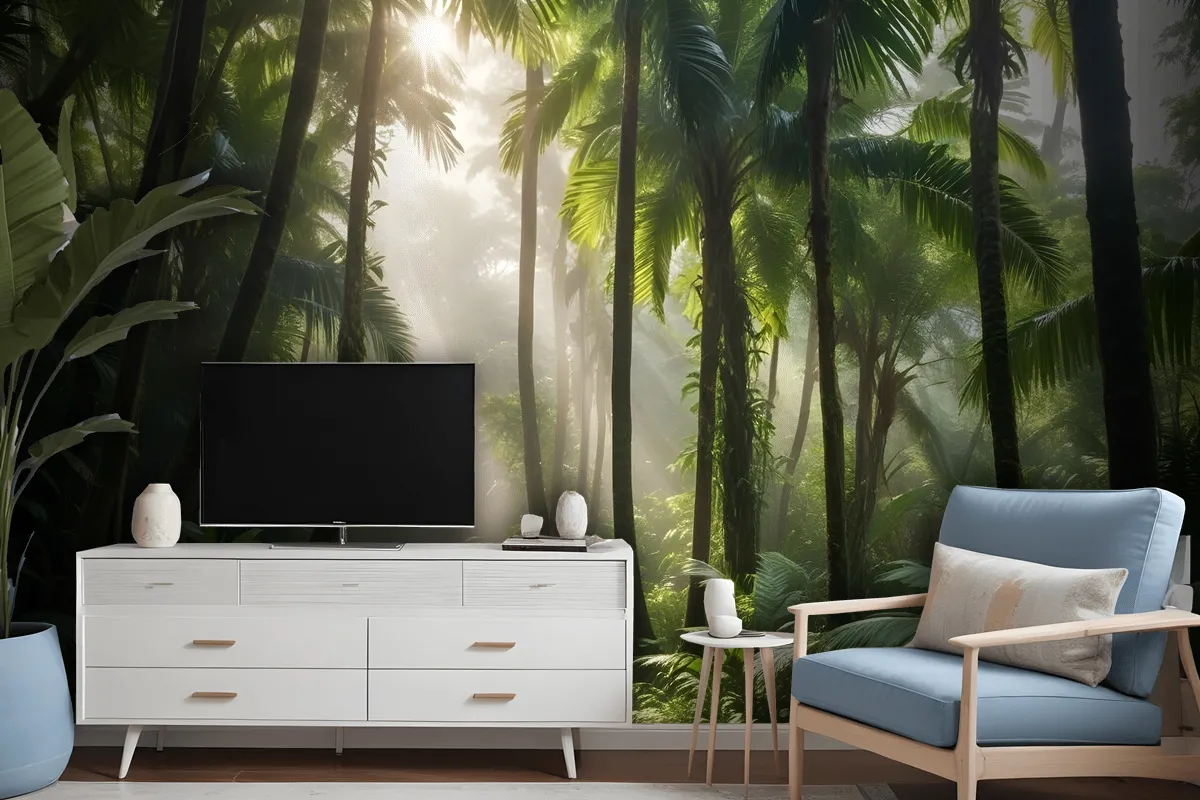 Tropical Forest Jungle Scenery Wallpaper Mural