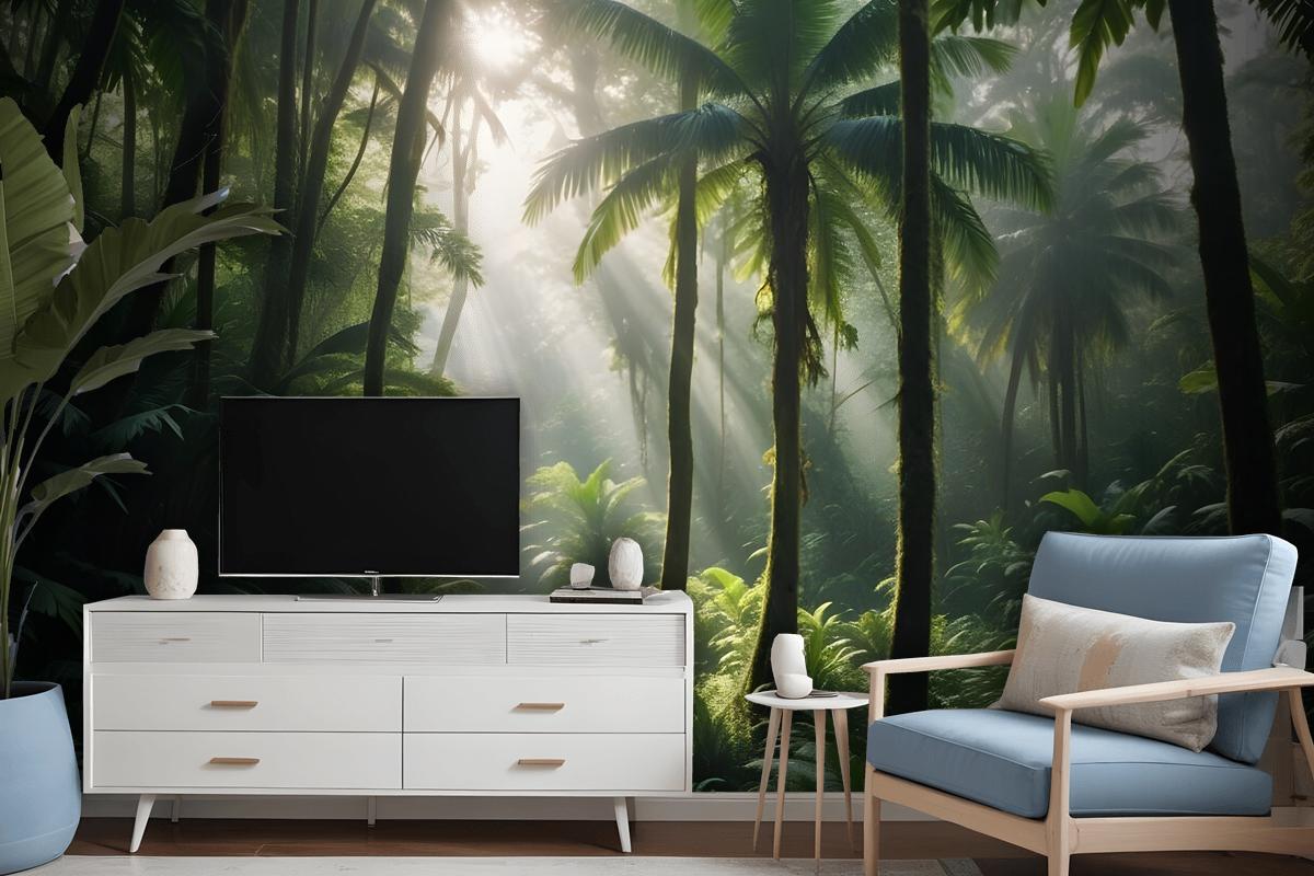 Tropical Forest Jungle Scenery Wallpaper Mural