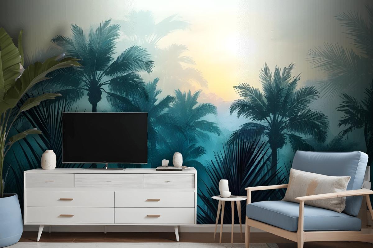 Tropical Palm Forest Wallpaper Mural