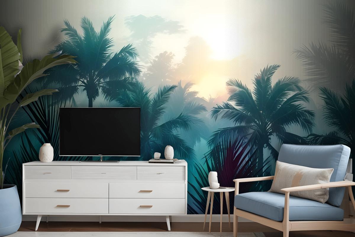 Tropical Palm Forest Wallpaper Mural