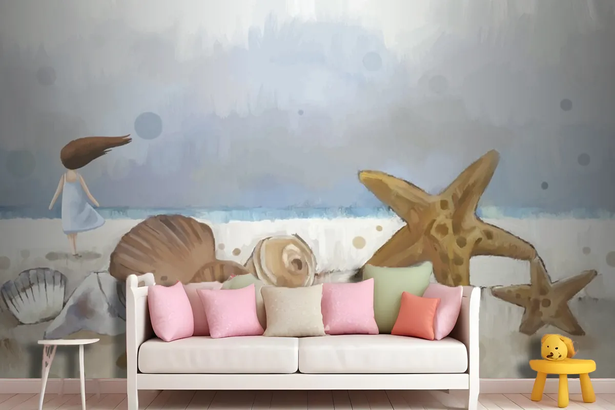 Vacation Watercolor Background Wallpaper Mural