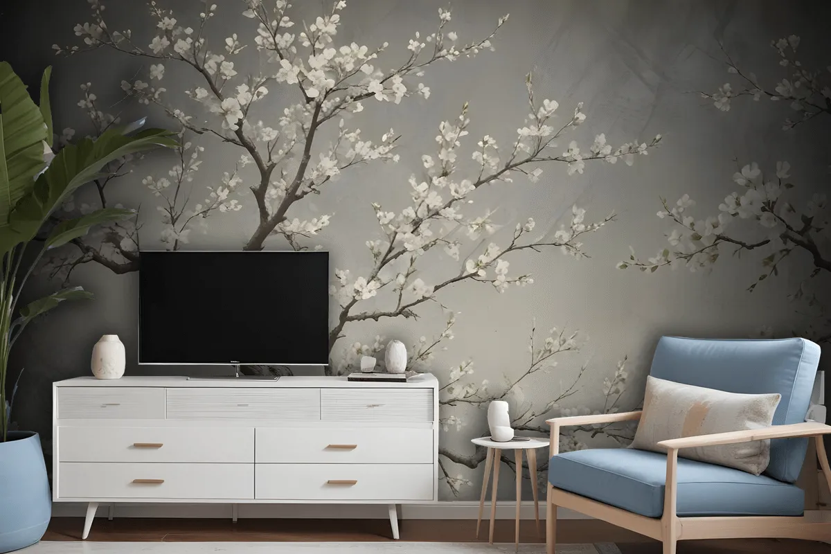 Vintage Dark Blossom Wallpaper Mural