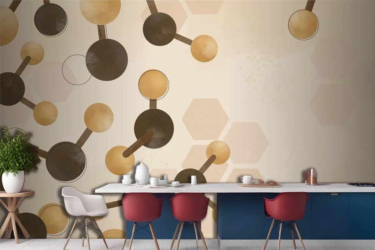 Vintage Science Background Kitchen Wallpaper Mural