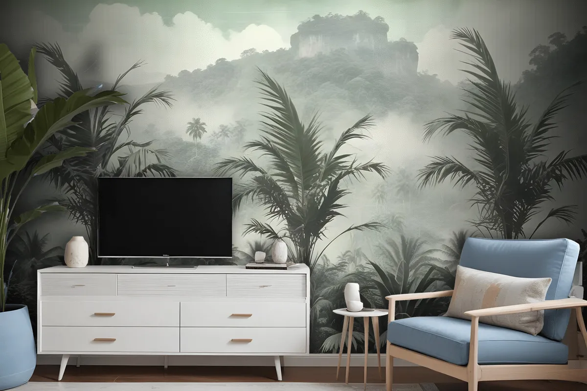 Vintage Tropical Forest Wallpaper Mural